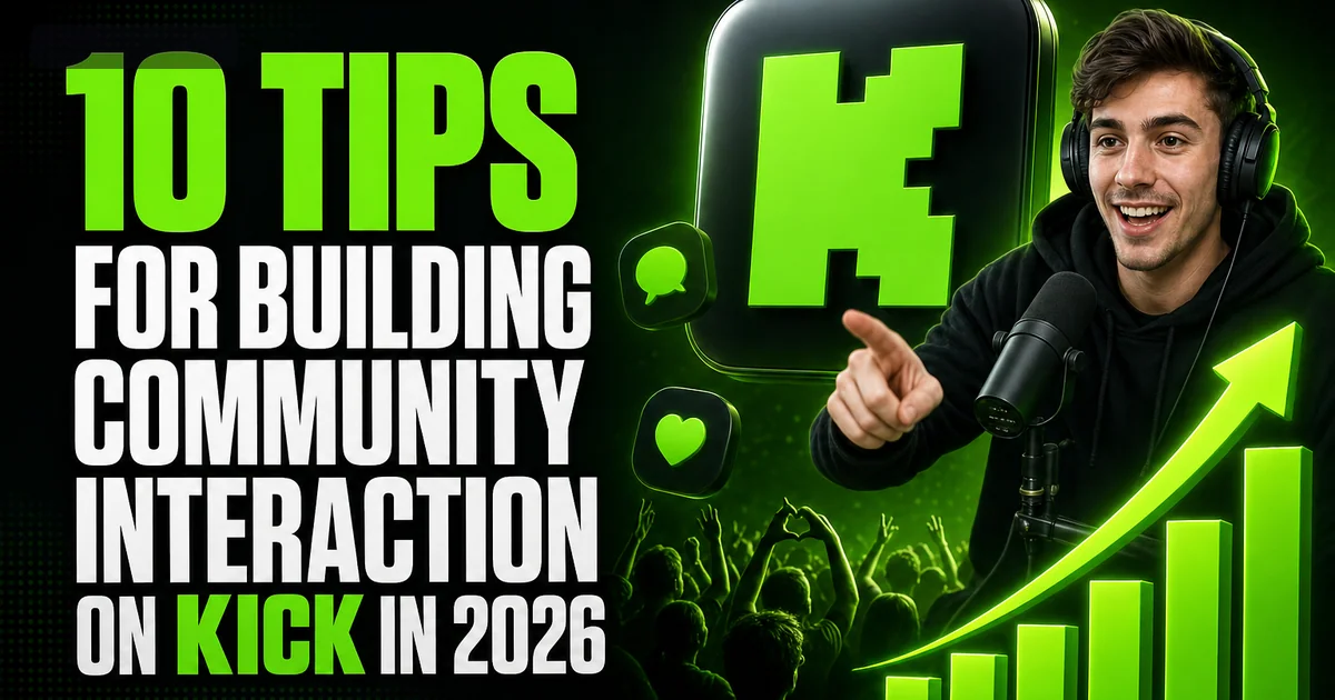 10 Tips for Building Community Interaction on Kick in 2026 10 Tips for Building Community Interaction on Kick in 2026