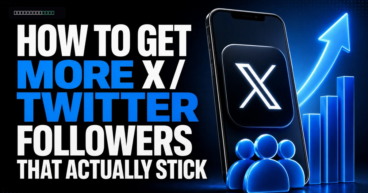 How to get more x / twitter followers that actually stick How to get more x / twitter followers that actually stick