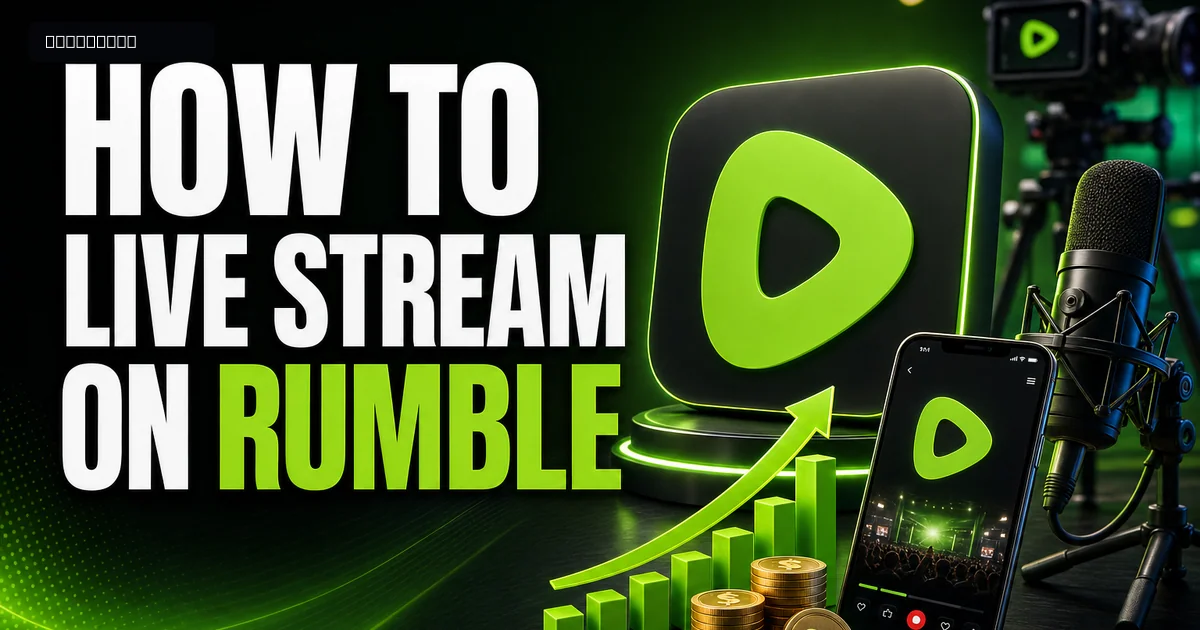 How to Live Stream on Rumble: Eligibility, Setup, and Best Settings How to Live Stream on Rumble: Eligibility, Setup, and Best Settings