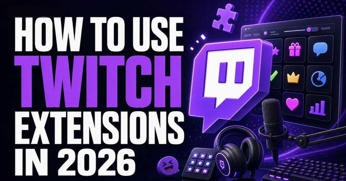 How to Use Twitch Extensions in 2026: Enhancing Your Stream with Interactive Tools